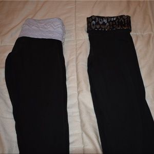 2 pairs is Victoria Secret Pink Yoga Pants Size